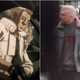 Batou, en el anime original. A la derecha, Pilou Asbæk caracterizado como el personaje.